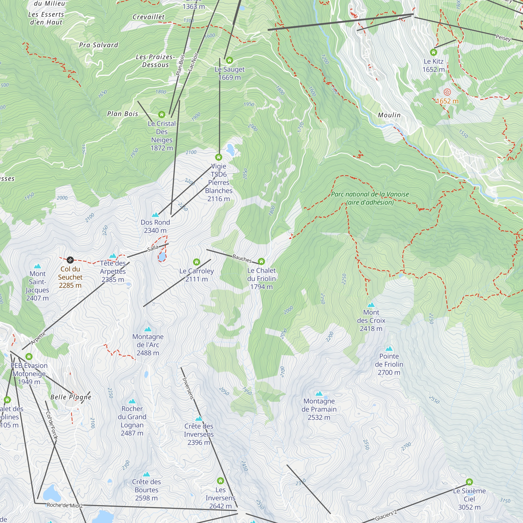 Le Chalet du Friolin map