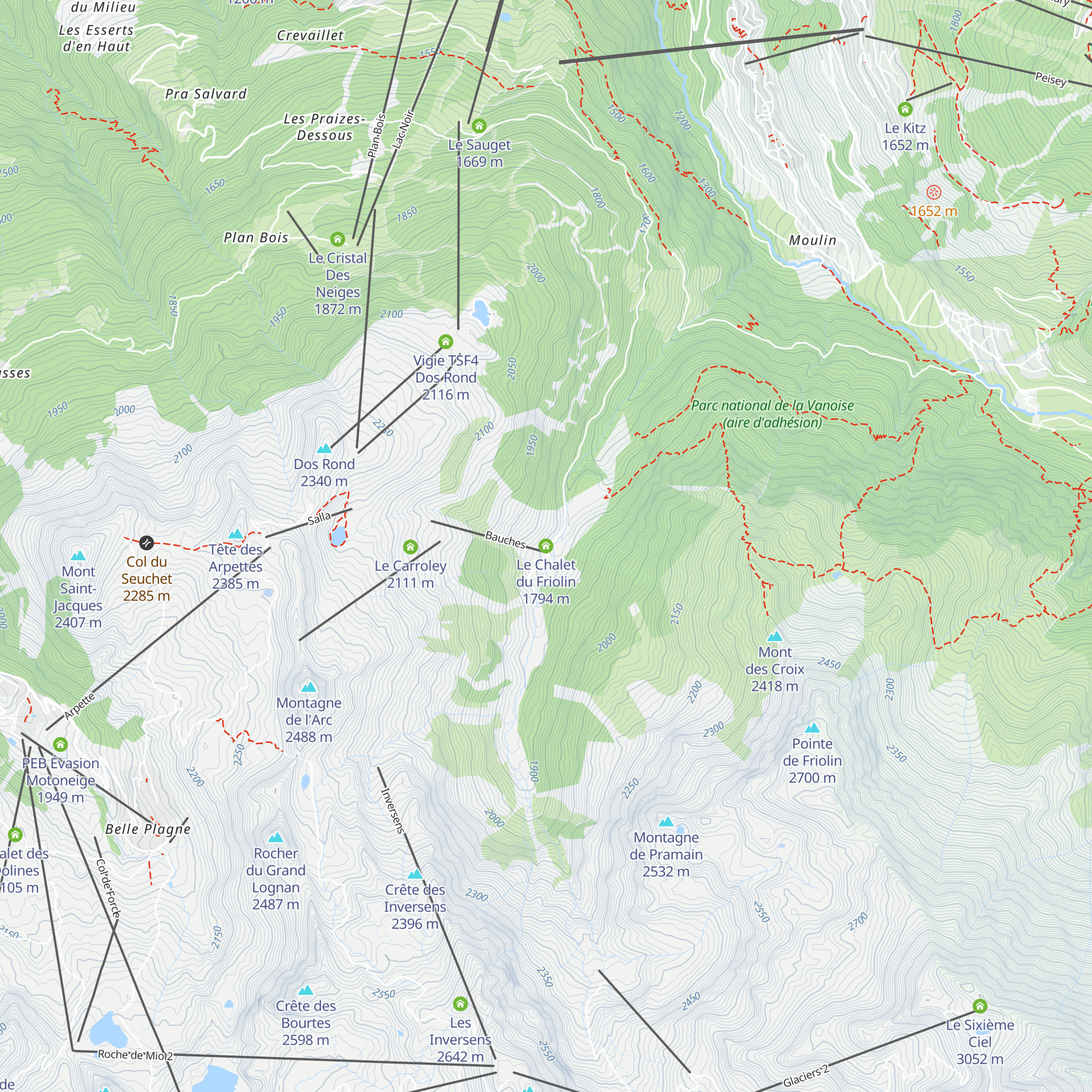 Le Chalet du Friolin map