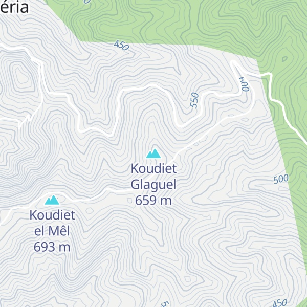 Map of Koudiet Glaguel