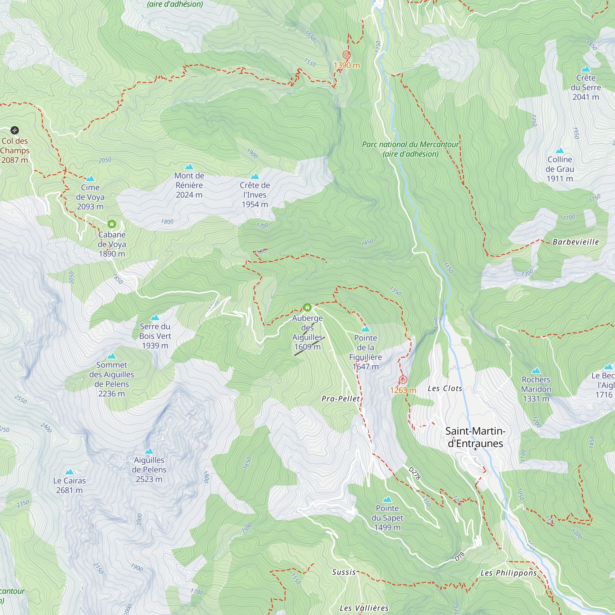Auberge des Aiguilles map