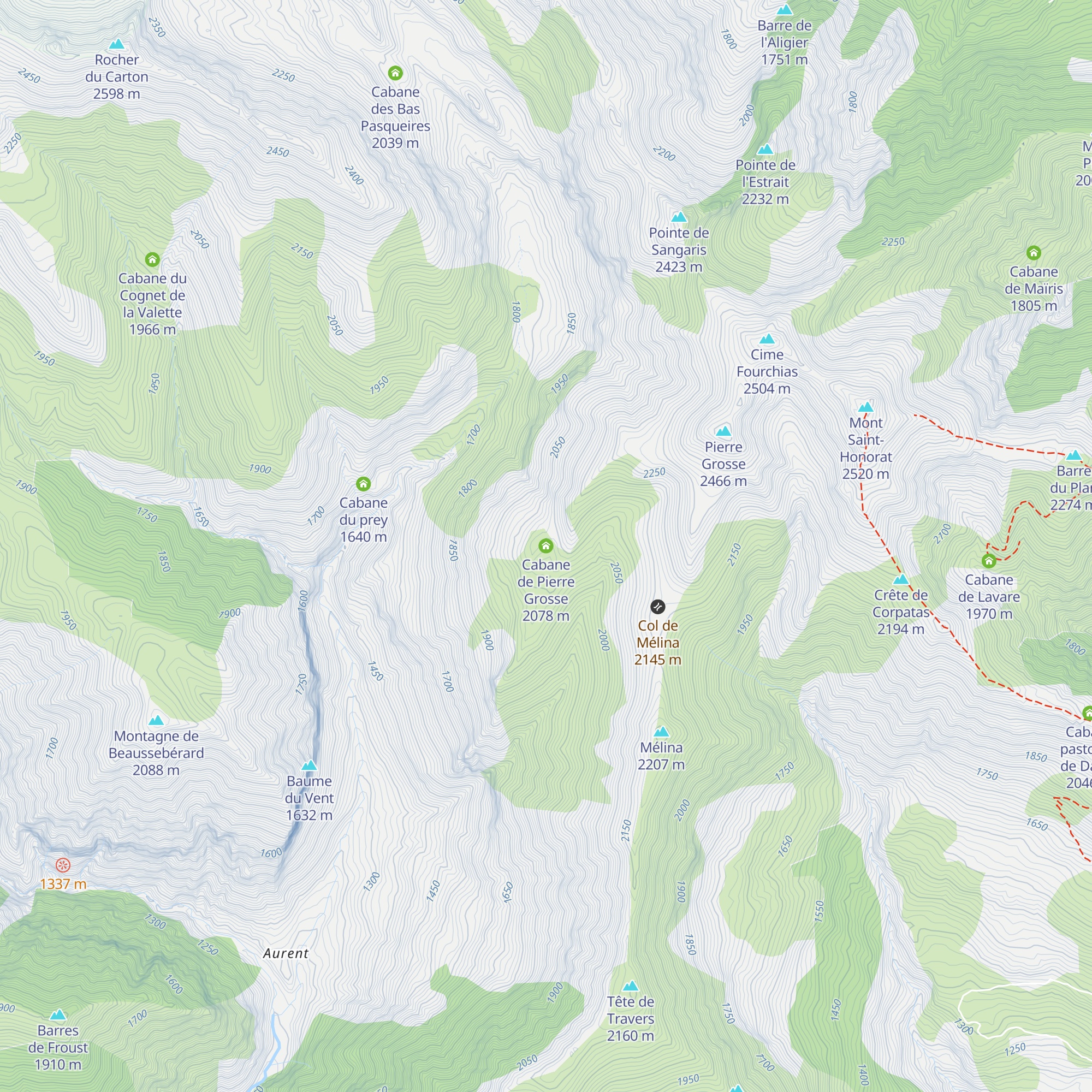 Cabane de Pierre Grosse map