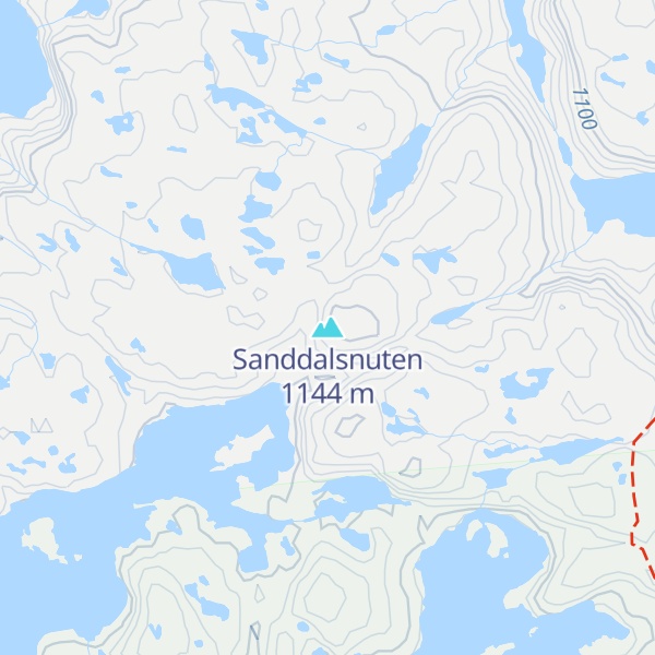 Map of Sanddalsnuten