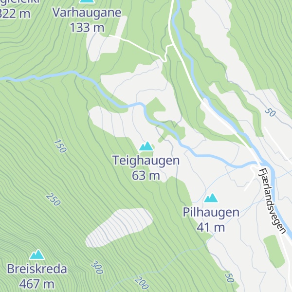 Map of Teighaugen