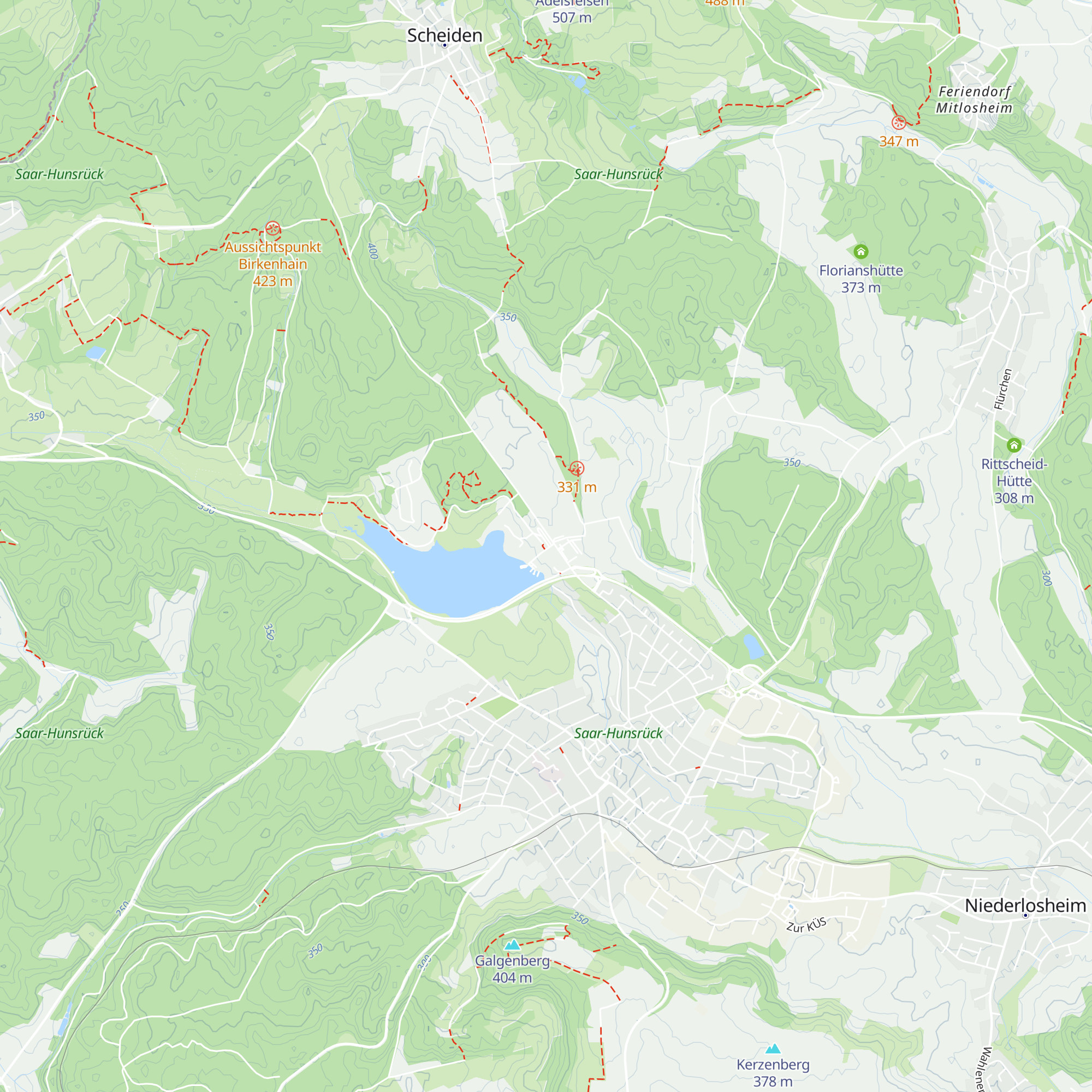 Tourist Information am Stausee Losheim map