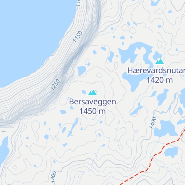 Map of Bersaveggen