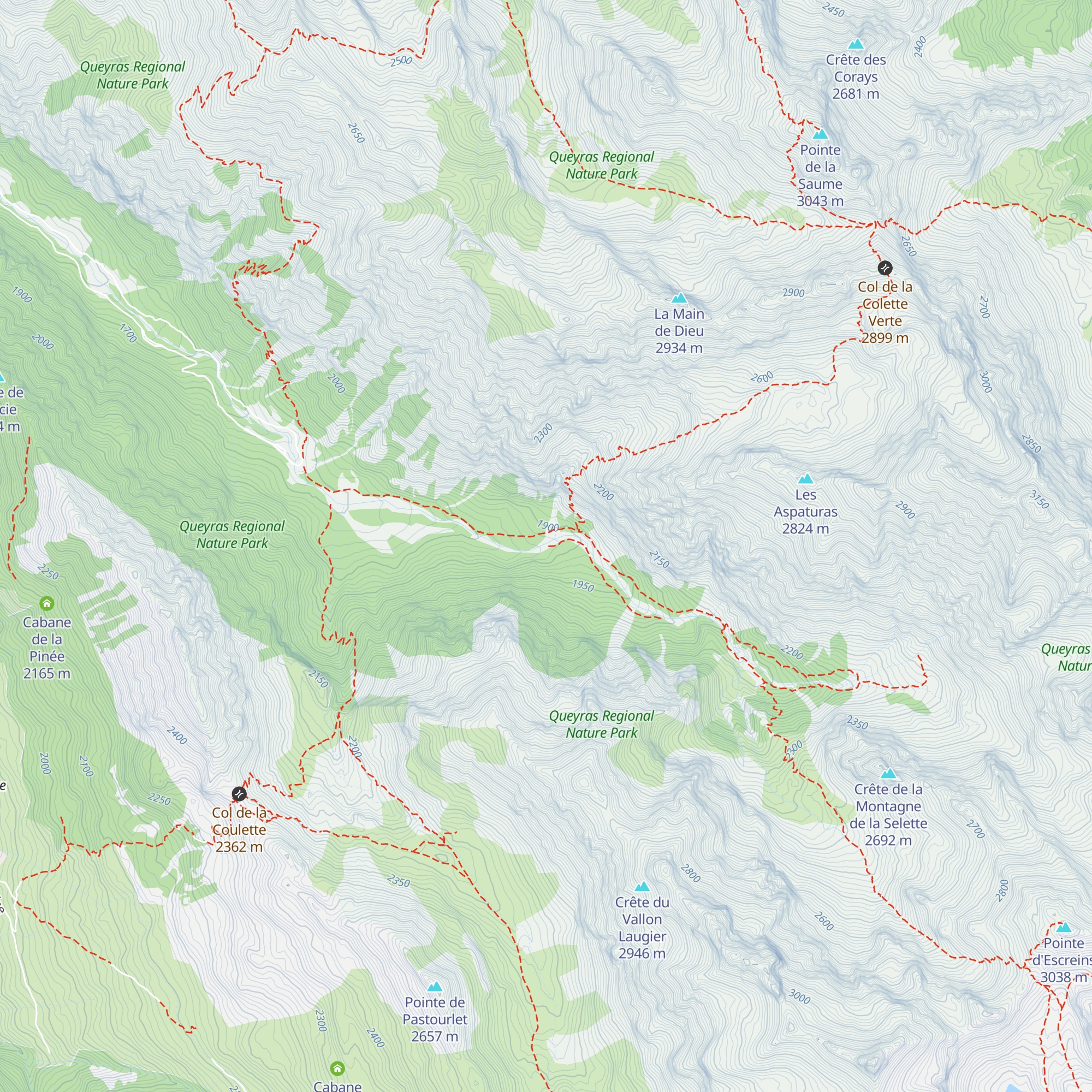 Cabane des Chalances map