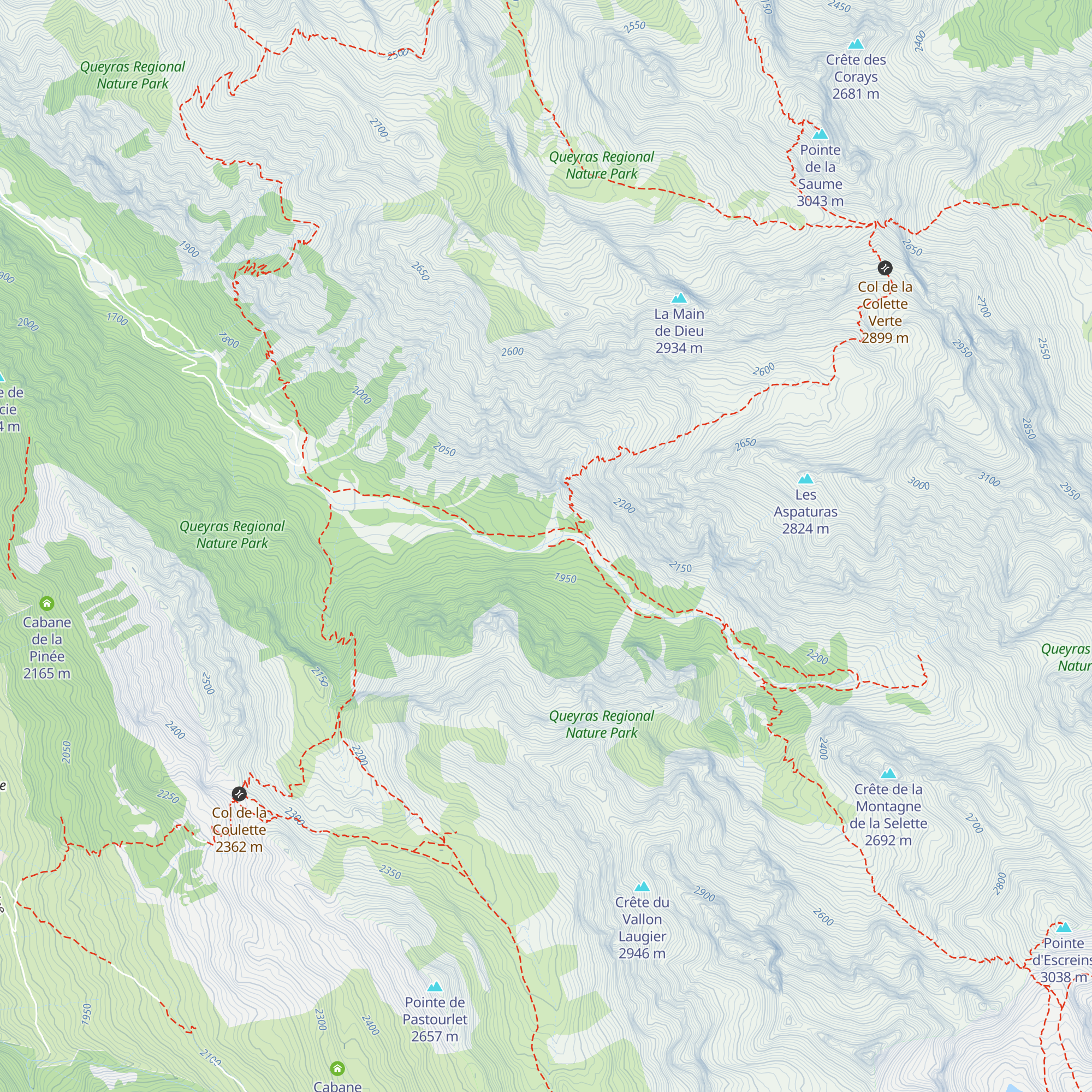 Cabane des Chalances map