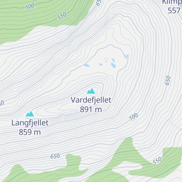 Map of Vardefjellet