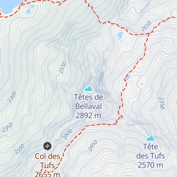 Map of Têtes de Bellaval