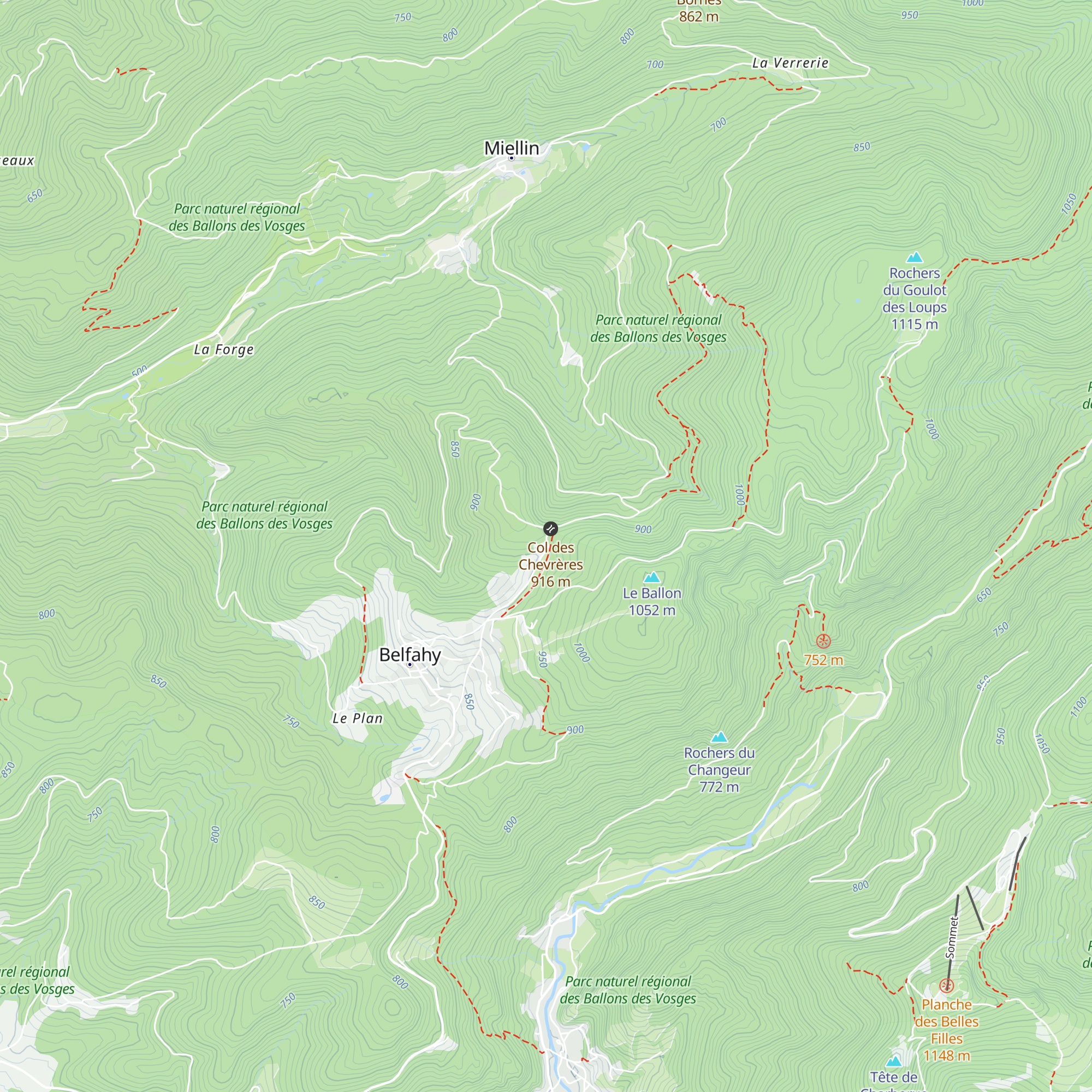Refuge CBL André Fridez map