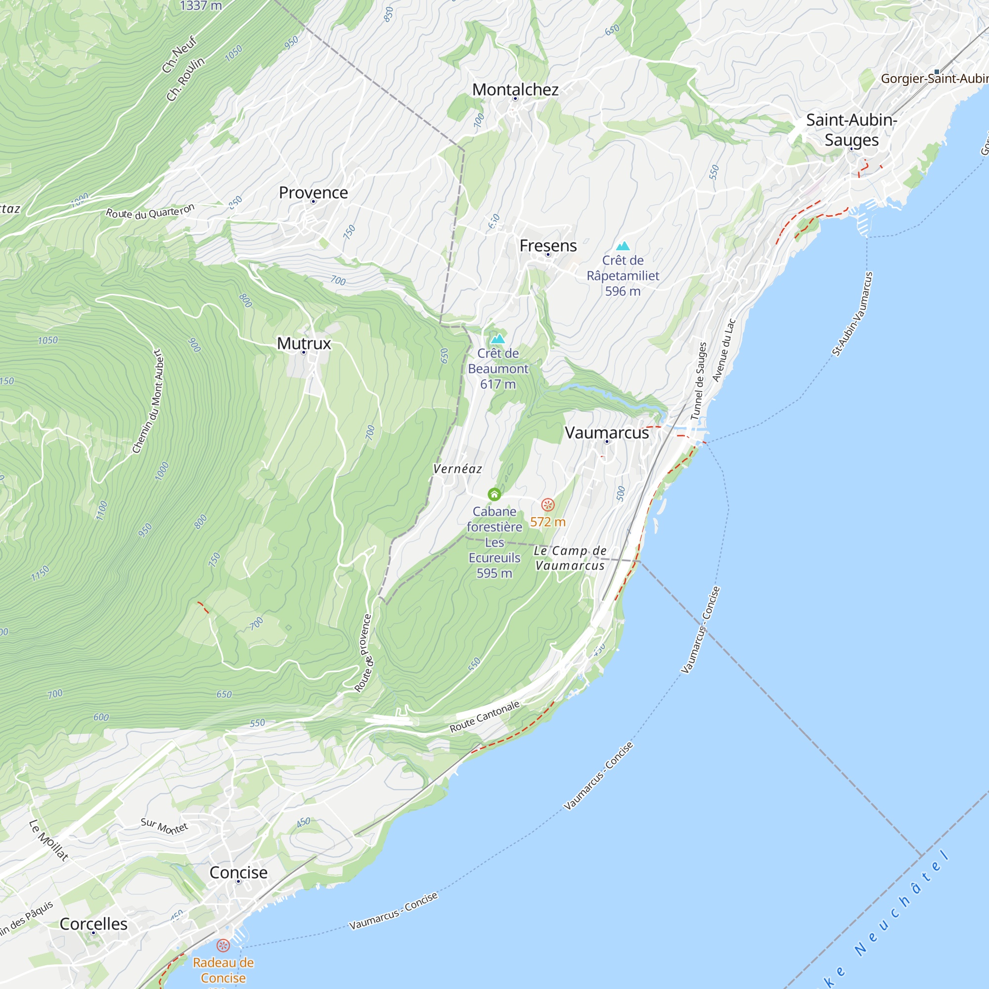 Cabane forestière Les Ecureuils map
