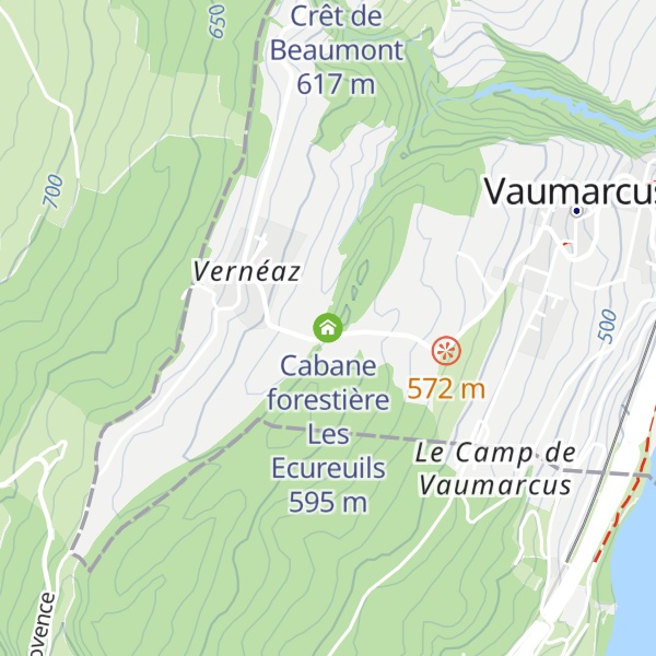 Map of Cabane forestière Les Ecureuils