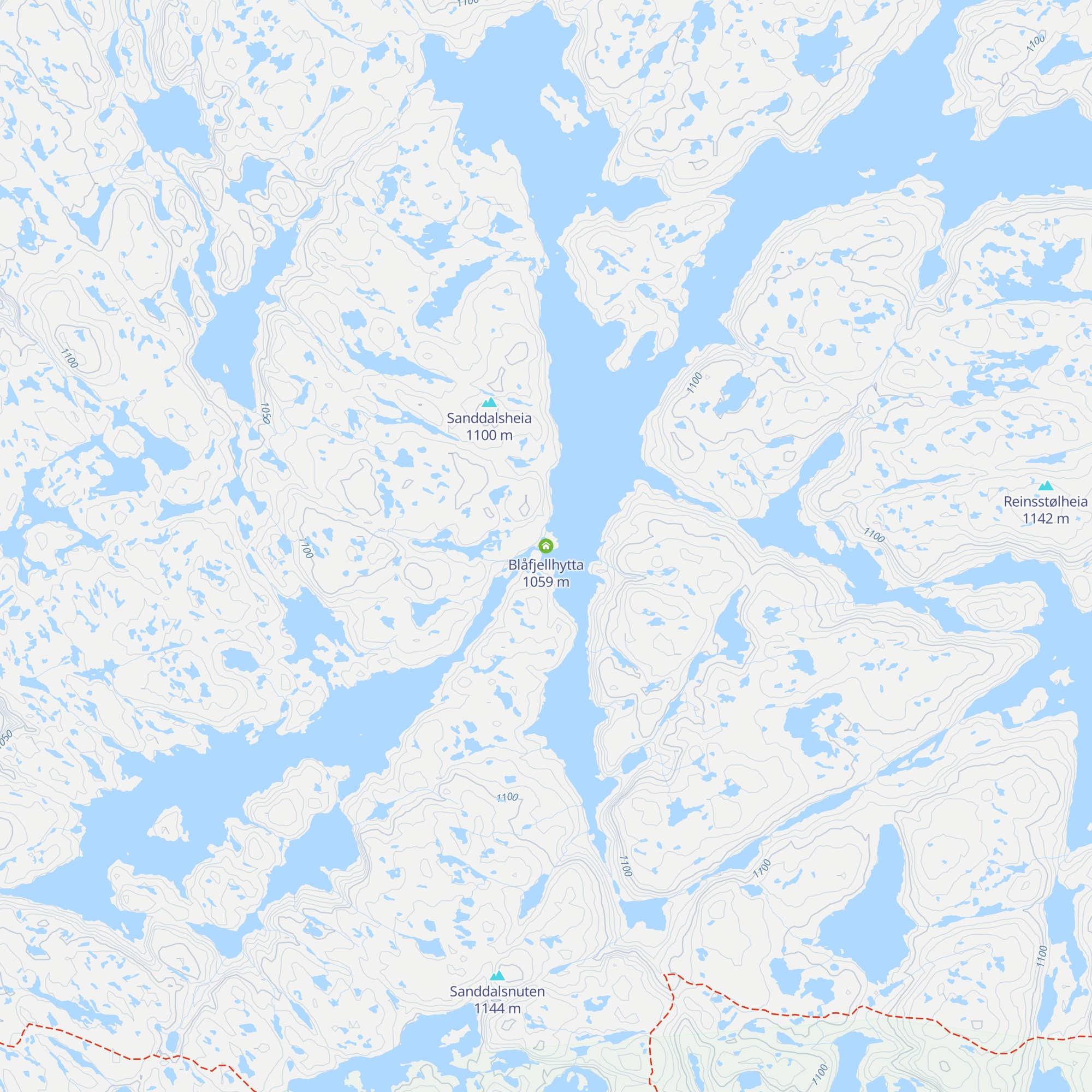 Blåfjellhytta map
