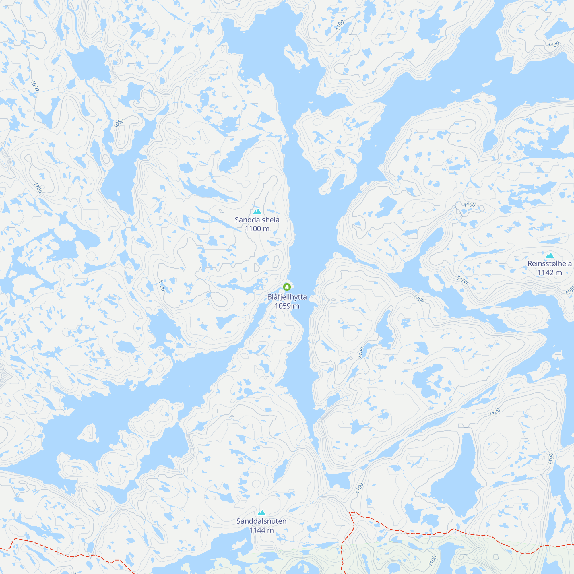 Blåfjellhytta map