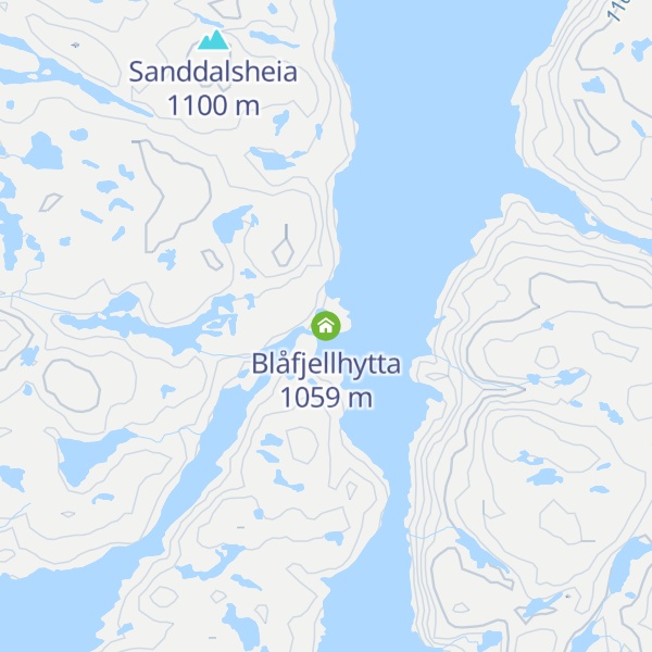 Map of Blåfjellhytta