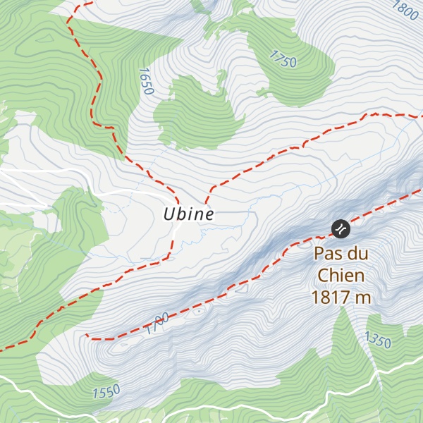 Map of Refuge d'Ubine