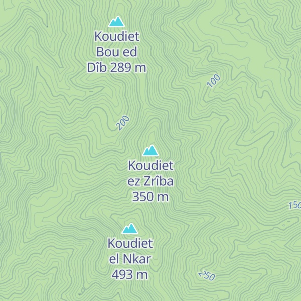 Map of Koudiet ez Zrîba