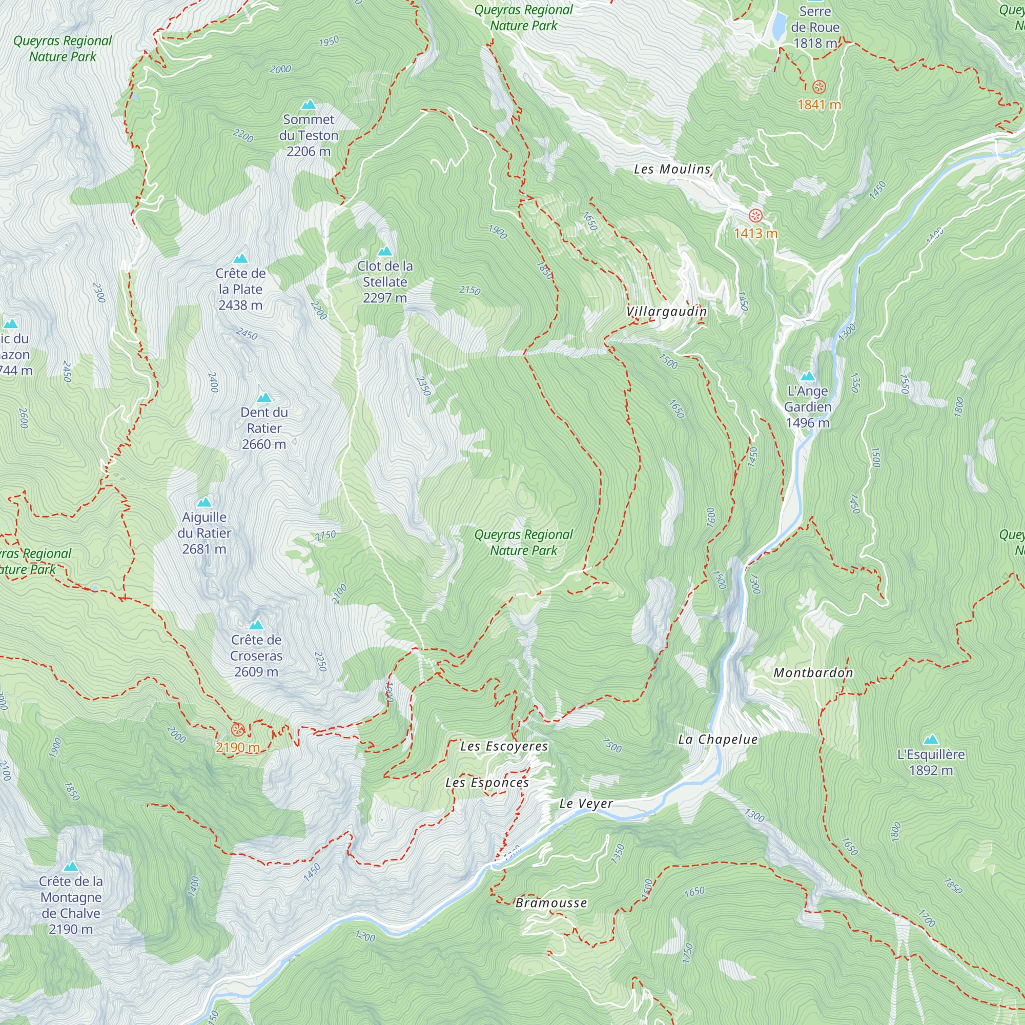 Cabane du Baoude map