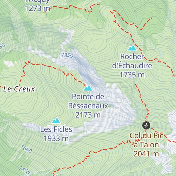 Map of Pointe de Réssachaux