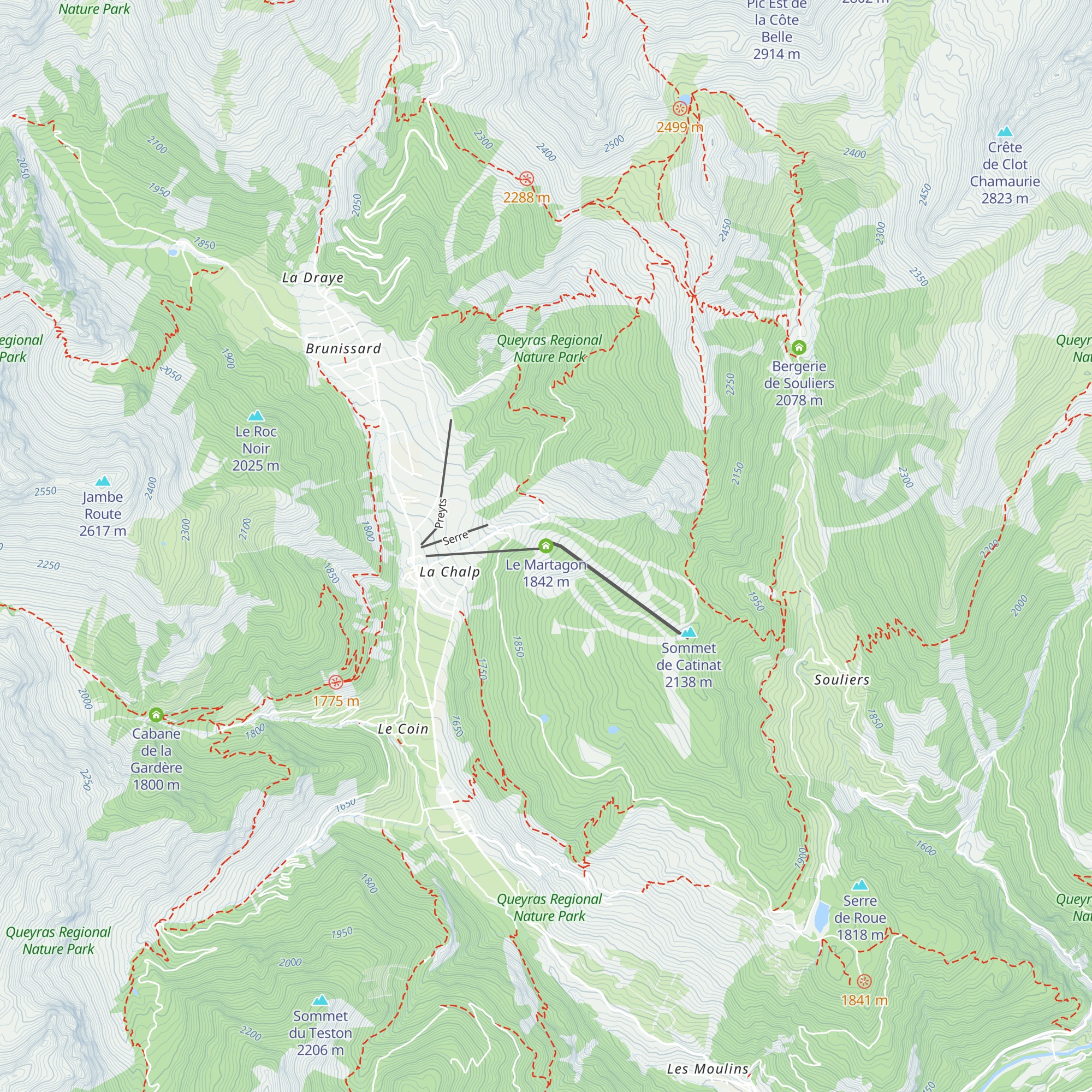 Le Martagon map