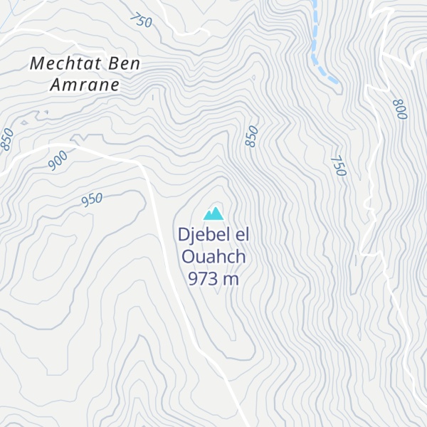 Map of Djebel el Ouahch