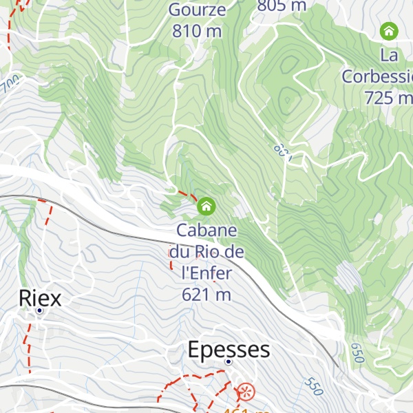 Map of Cabane du Rio de l'Enfer