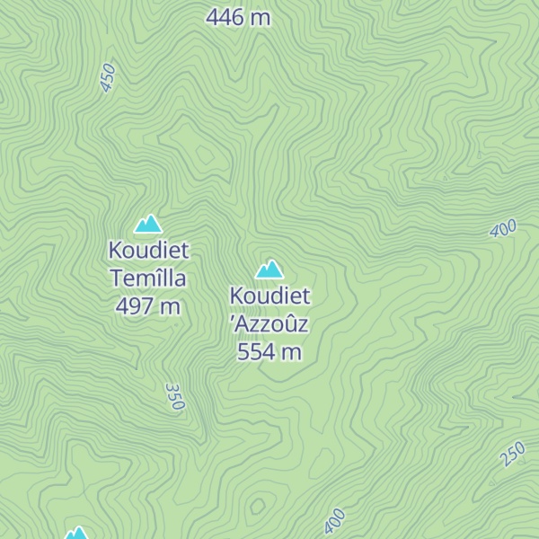 Map of Koudiet ’Azzoûz