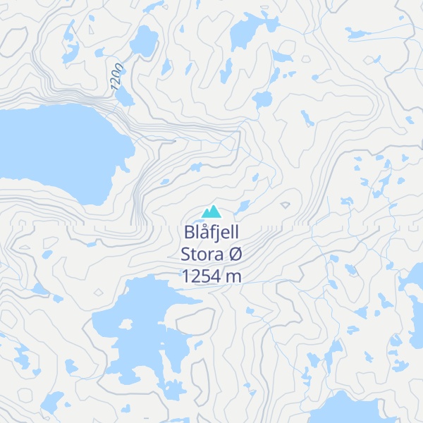 Map of Blåfjell Stora Ø
