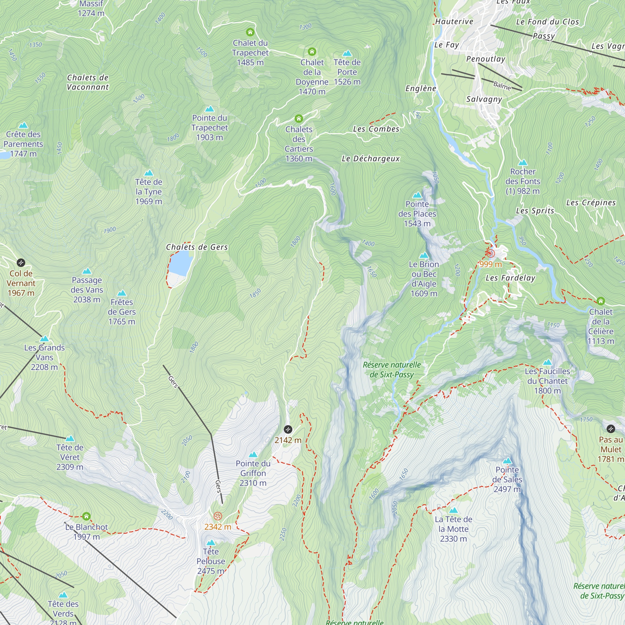 Chalet de Foges map