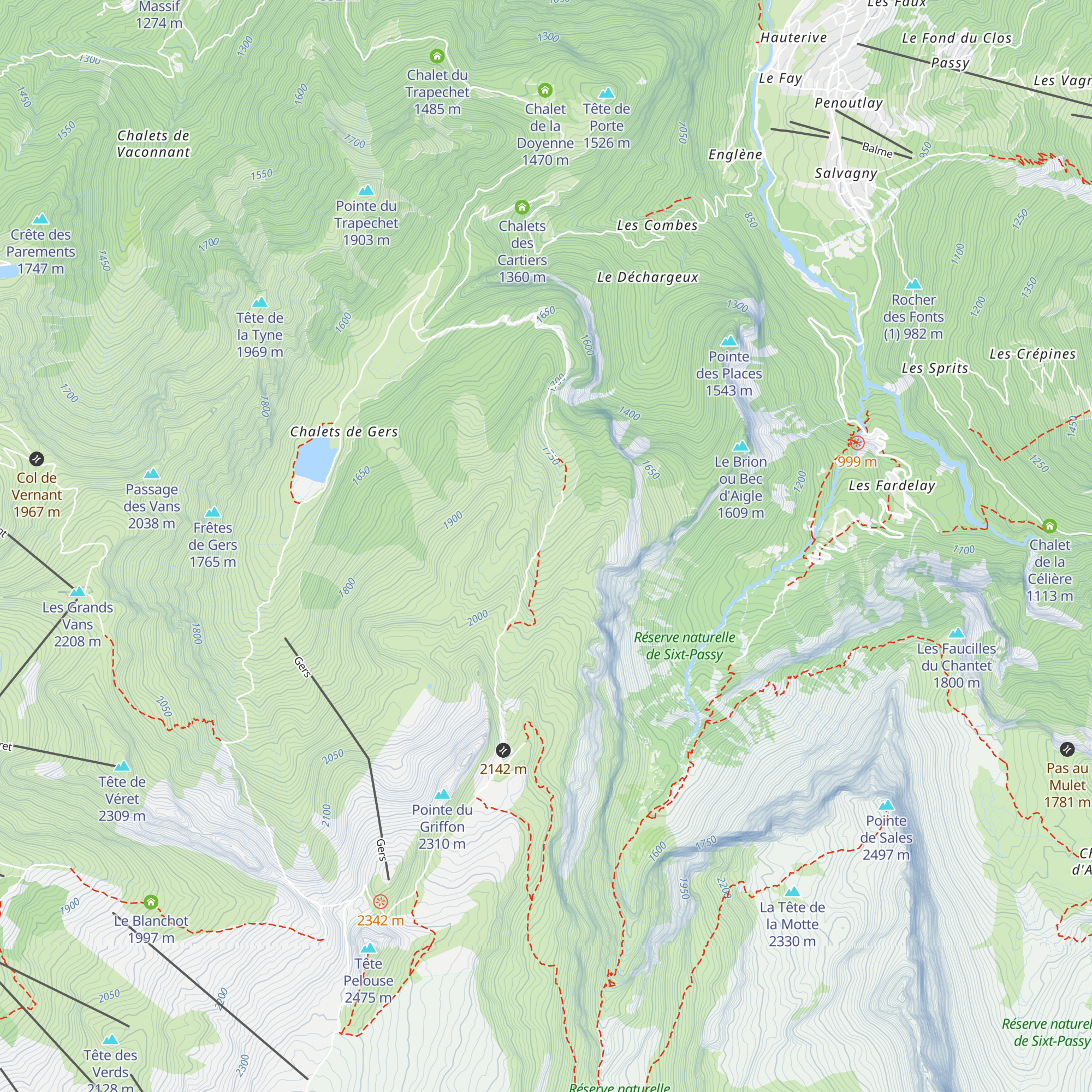Chalet de Foges map