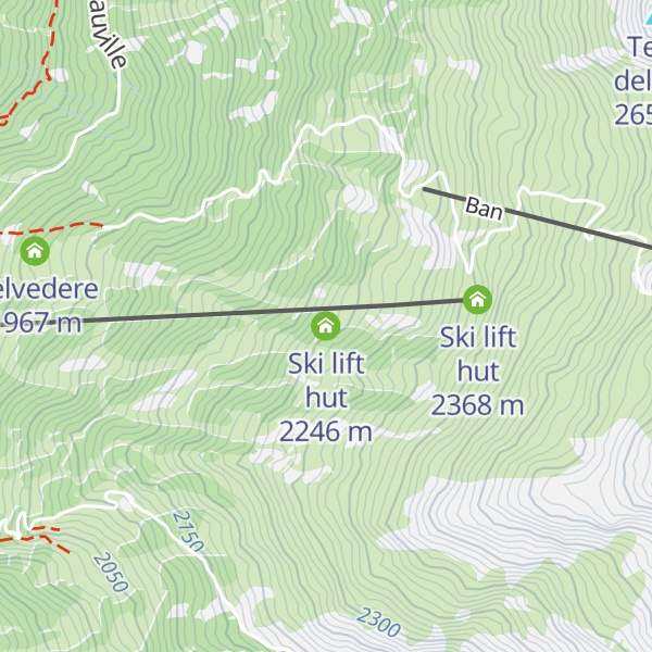 Map of Ski lift hut