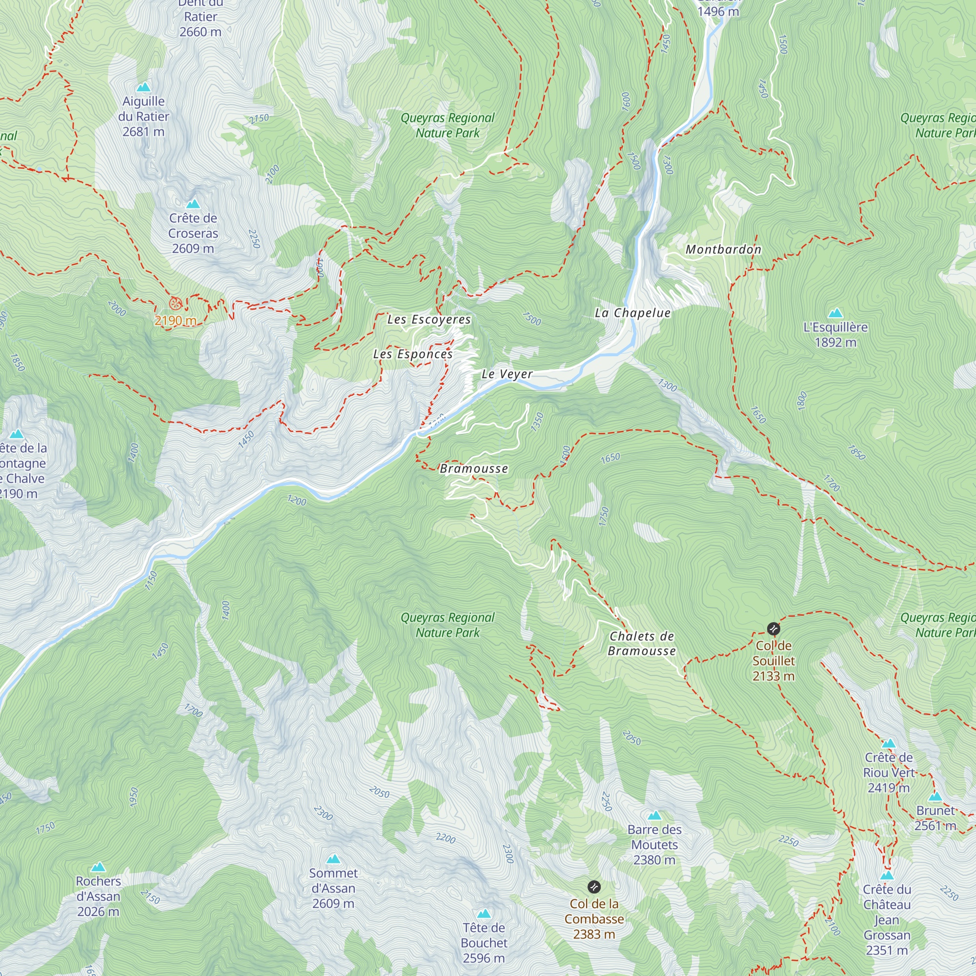 Gîte d'étape Le Riou Vert map
