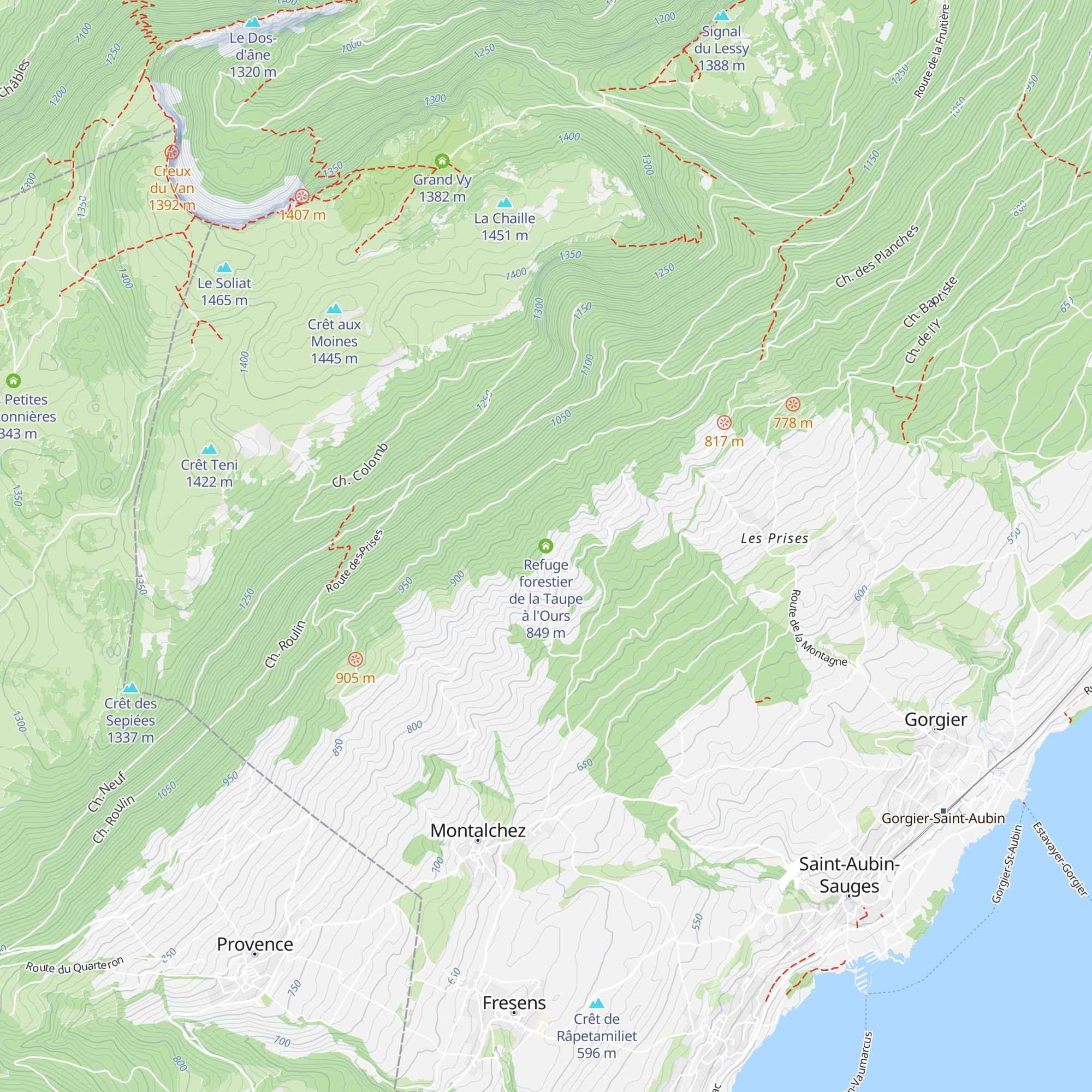Refuge forestier de la Taupe à l'Ours map