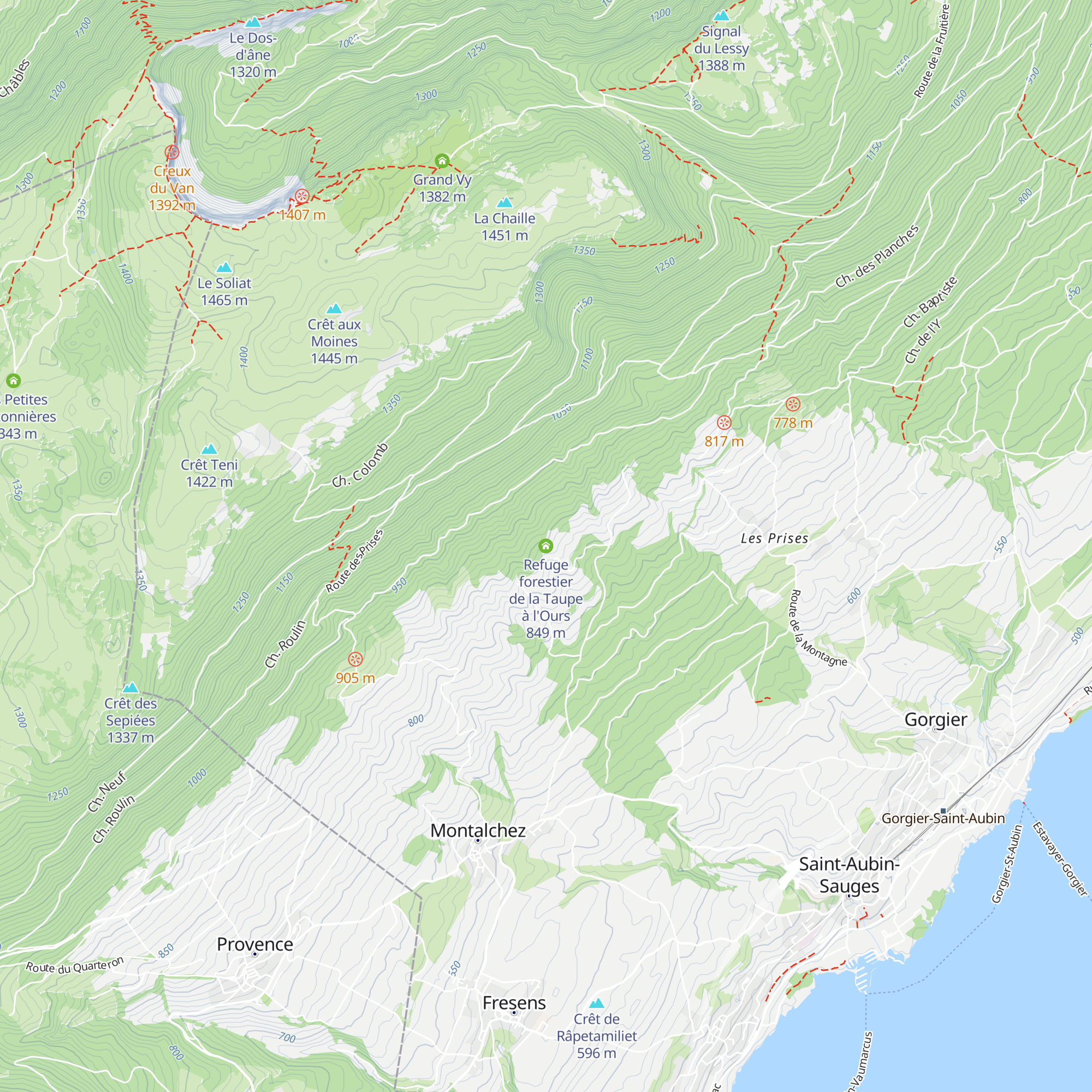 Refuge forestier de la Taupe à l'Ours map