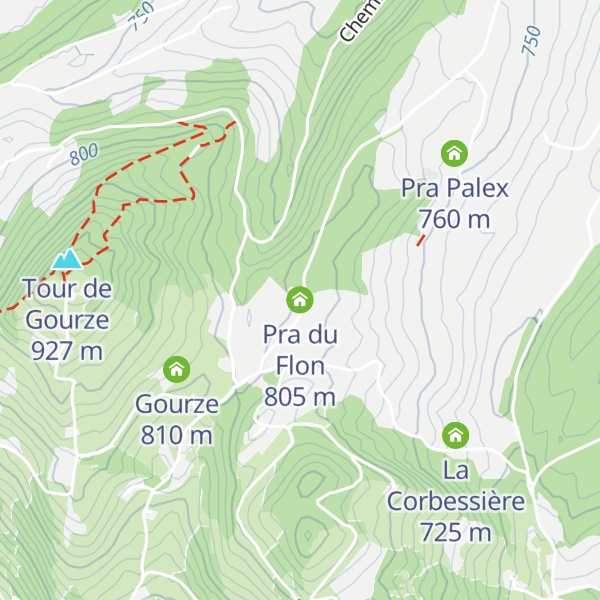 Map of Pra du Flon