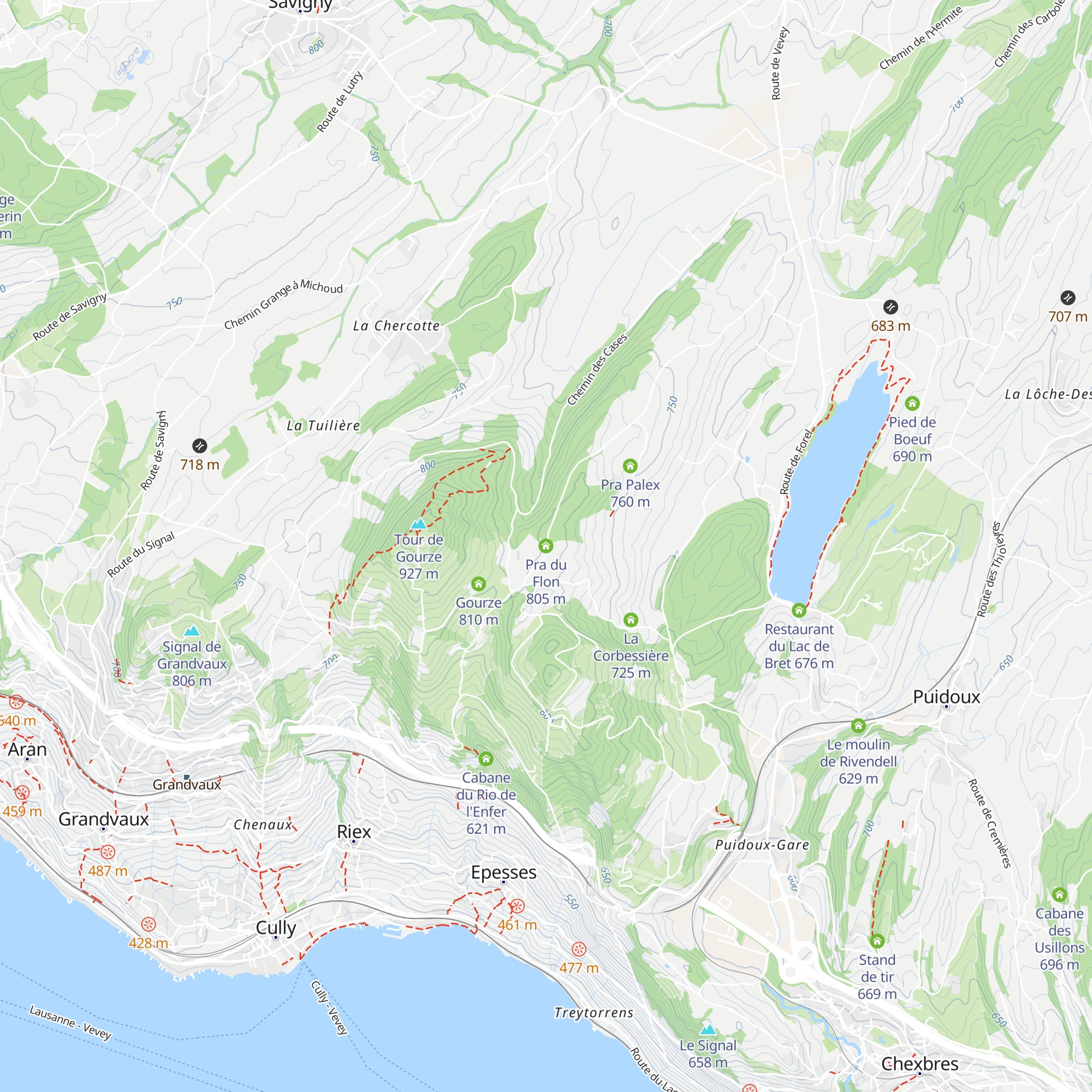 Pra du Flon map