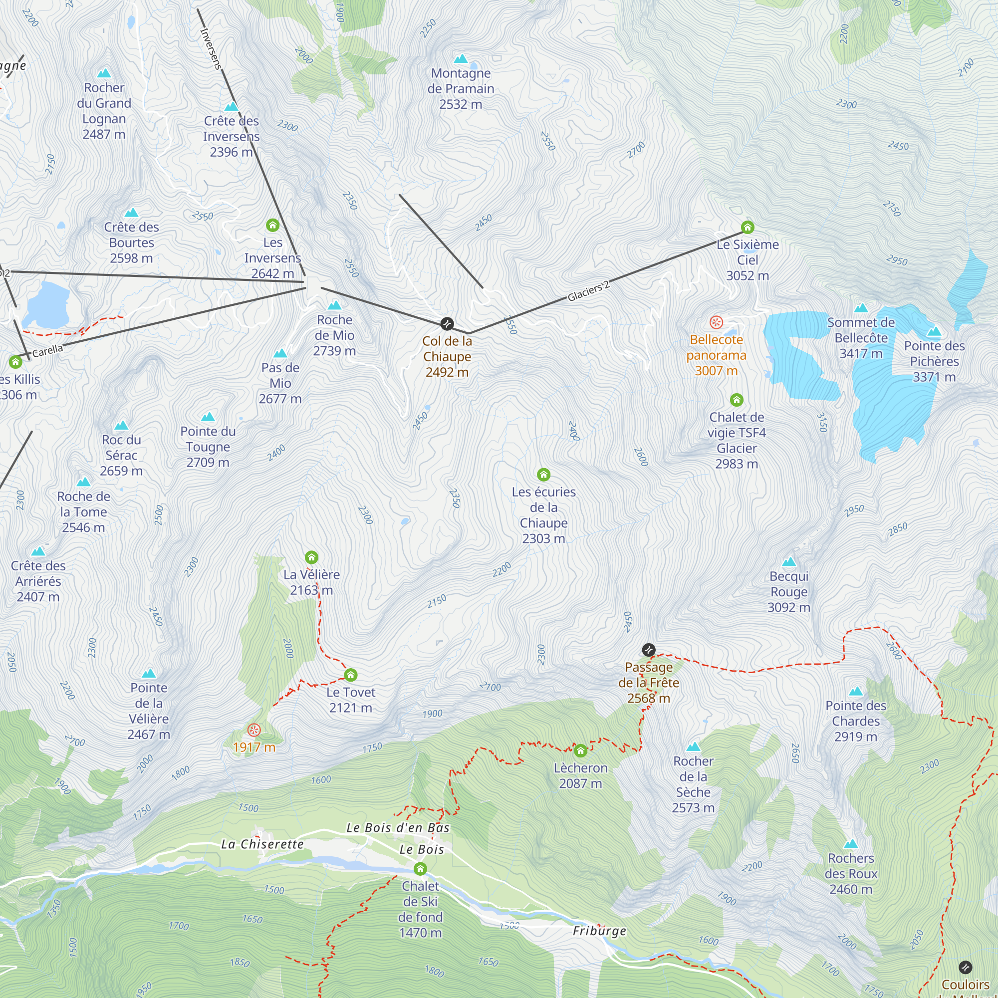 La Chiaupe map