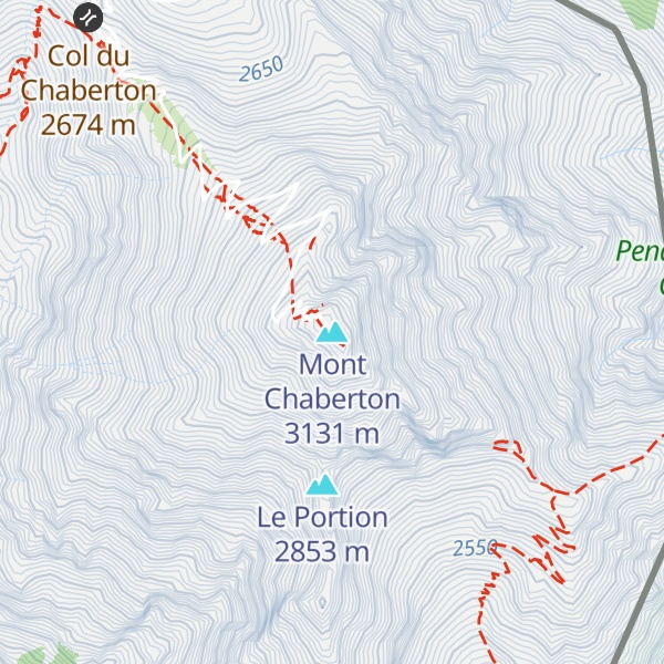 Map of Mont Chaberton