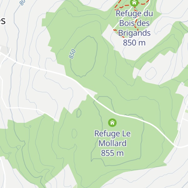 Map of Refuge de Vusery