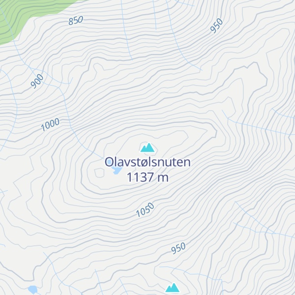 Map of Olavstølsnuten