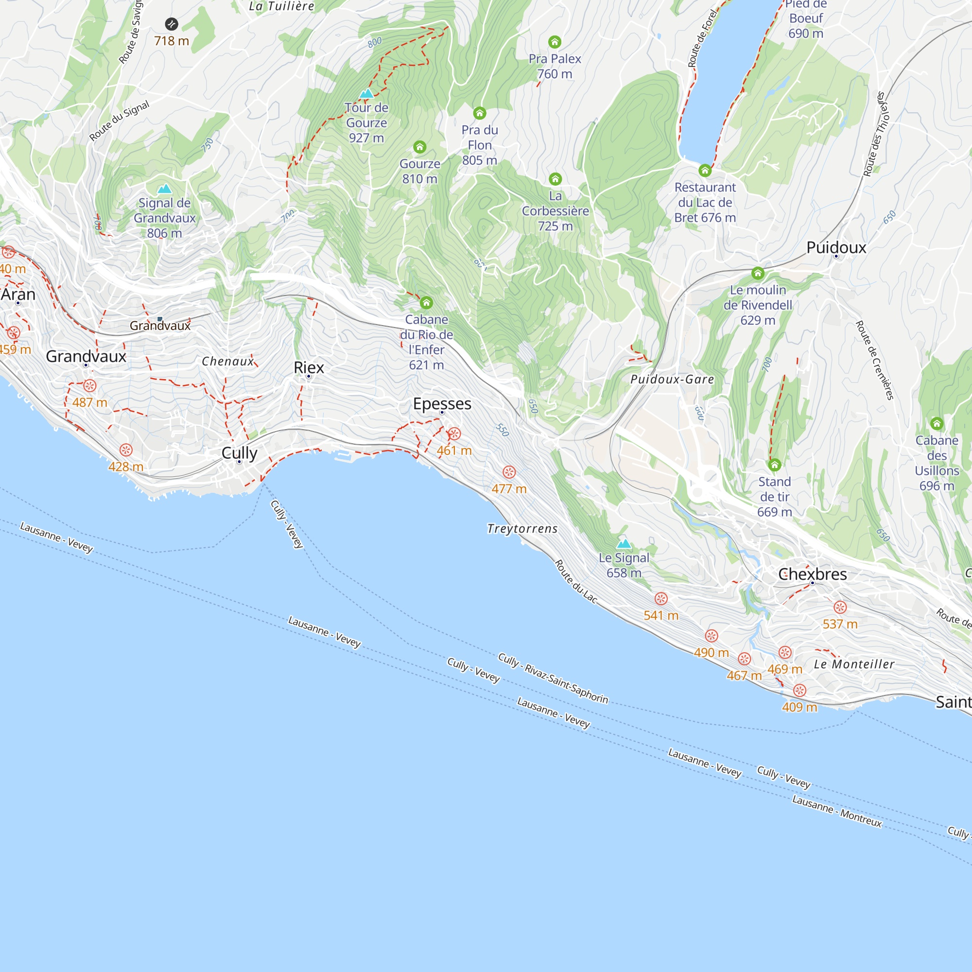 La Chenalettaz map