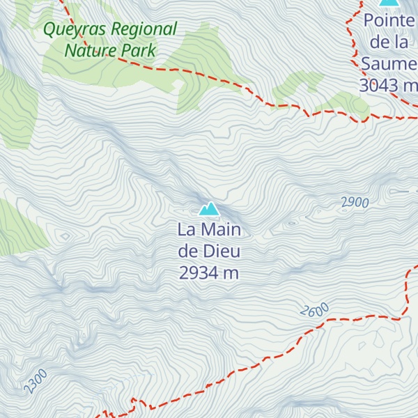Map of La Main de Dieu