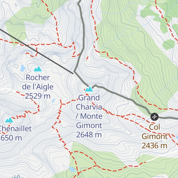 Map of Grand Charvia / Monte Gimont