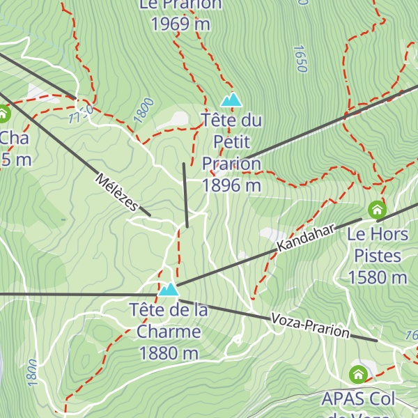 Map of Hôtel Le Prarion