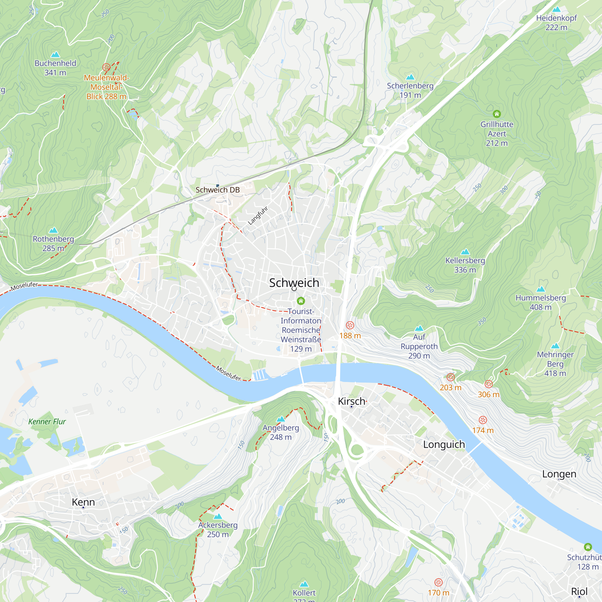 Tourist-Informaton Roemische Weinstraße map