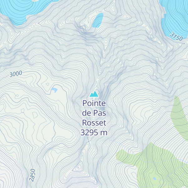 Map of Pointe de Pas Rosset