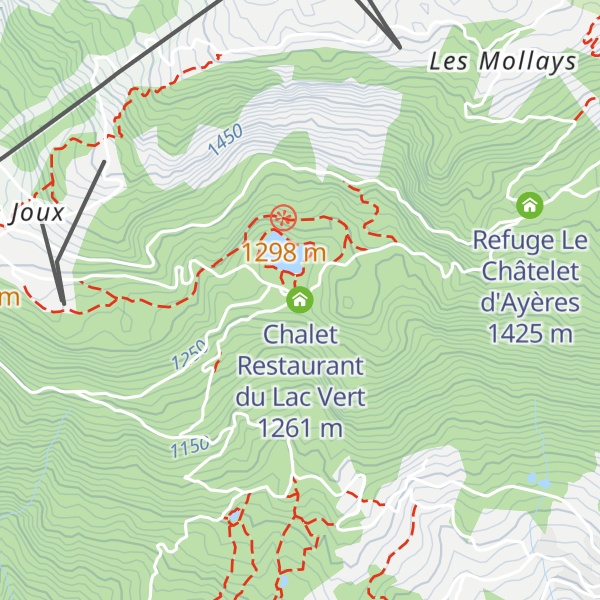 Map of Chalet Restaurant du Lac Vert