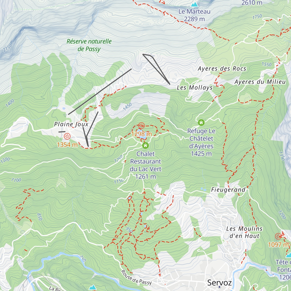 Chalet Restaurant du Lac Vert map