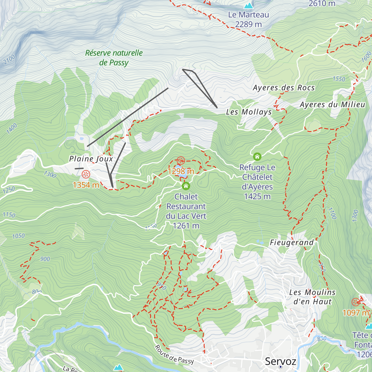 Chalet Restaurant du Lac Vert map