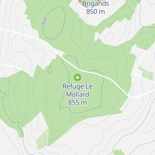 Map of Refuge Le Mollard
